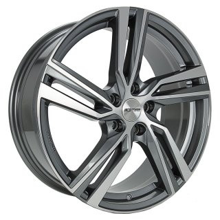 GMP Arcan anthracite polished 7.5x17 ET45 LK5x108 ML63.4