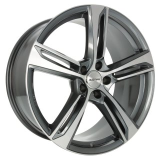 GMP Paky anthracite polished 8.5x20 ET48 LK5x112 ML66.5