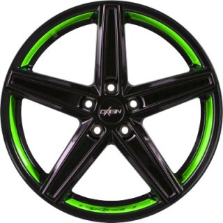 Oxigin 18 Concave 11.5x21 ET60 5x112 black foil neon green