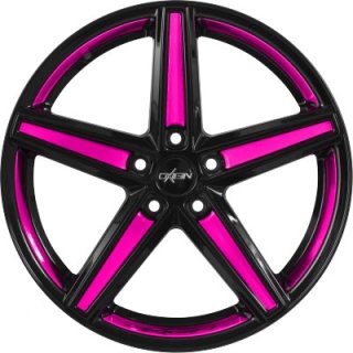 Oxigin 18 Concave 7.5x19 ET37 5x112 black foil neon pink