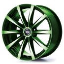RH Alurad GT 10.5x21 ET40 5x120 color polished - green