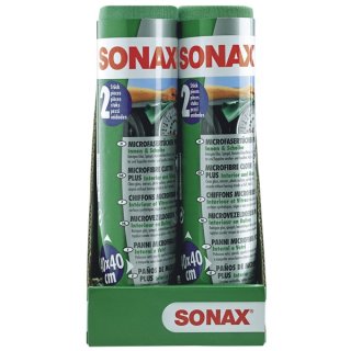 Sonax Microfaser Tuch Plus Innen & Scheibe 2 Stück 04165410