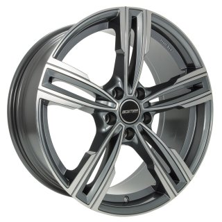 GMP Reven anthracite polished 8.5x20 ET35 LK5x120 ML64.1