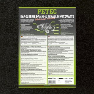 Petec Schall- & Antidröhnmatte PU-Schaum 500 x 500 x 10mm 87600